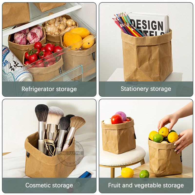 Kraft Paper Bag Washable Paper - Reusable Produce Bag 评论和价格