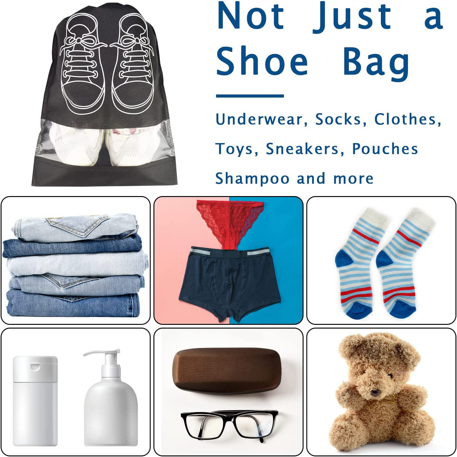 5/10PCS Travel Shoe Bags with  - Reusable Produce Bag 评论和价格