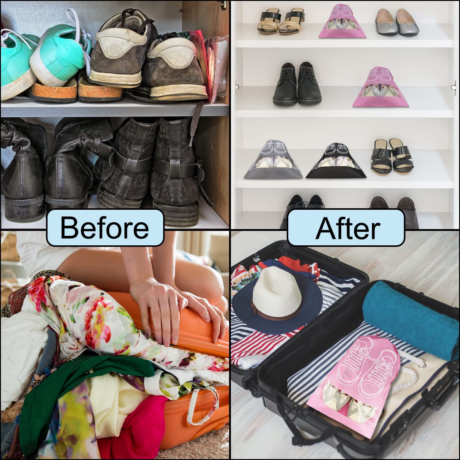 5/10PCS Travel Shoe Bags with  - Reusable Produce Bag 评论和价格