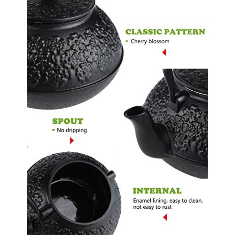 Cast Iron Teapot 40oz/ Japanes - Loose Leaf Tea Infuser 评论和价格