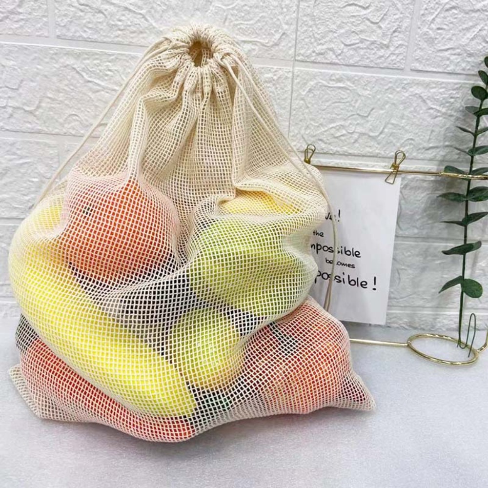 New Reusable Cotton Mesh Bag L - Reusable Produce Bag 评论和价格