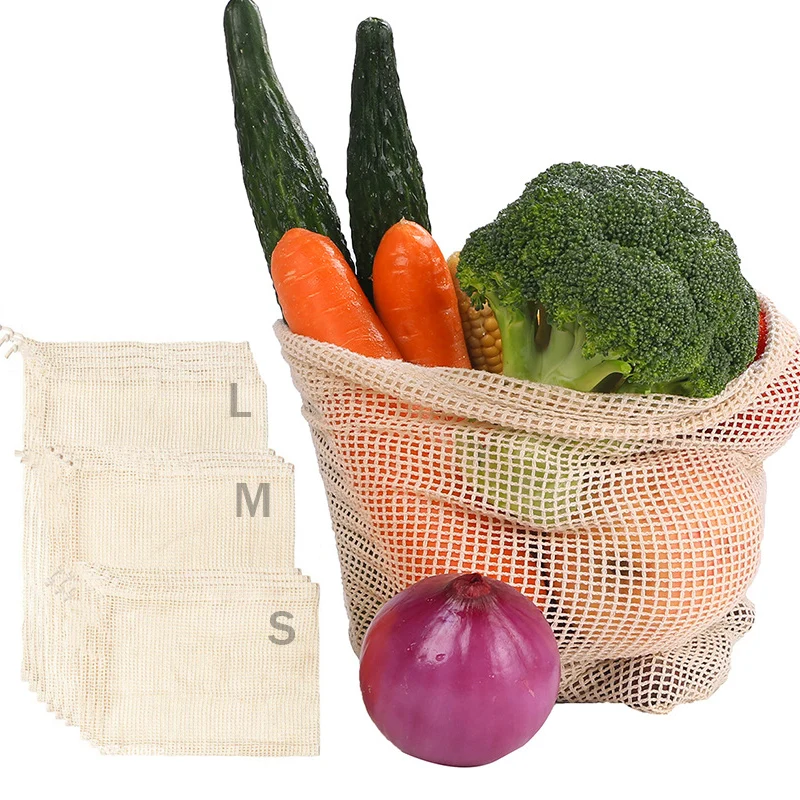 Cotton Mesh Vegetable Bags Pro - Reusable Produce Bag 评论和价格