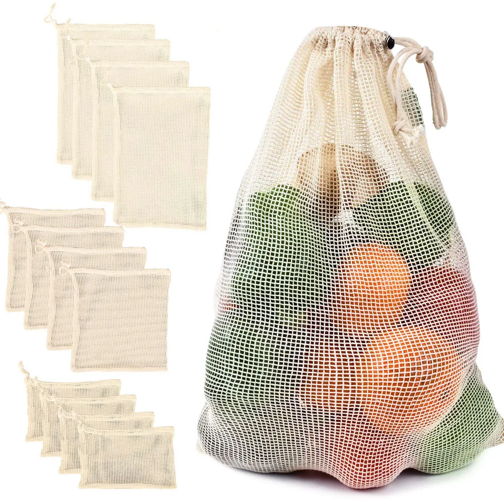 Cotton Mesh Vegetable Bags Pro - Reusable Produce Bag 评论和价格