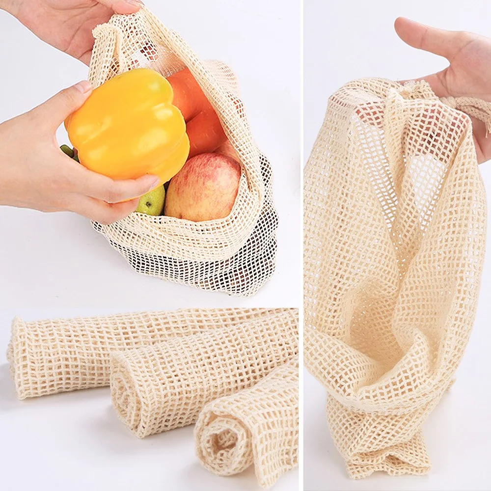 Cotton Mesh Vegetable Bags Pro - Reusable Produce Bag 评论和价格