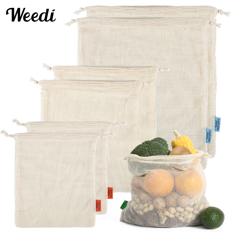 WEEDI 3/5/10Pack Eco Friendly  - Reusable Produce Bag 评论和价格
