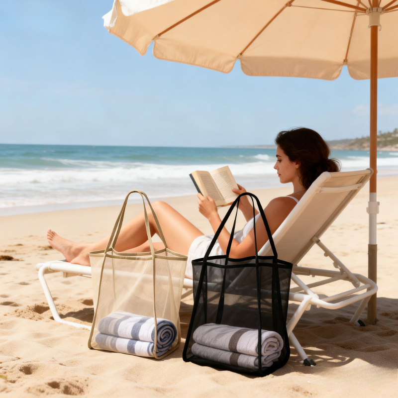 Large Mesh Beach Bag High Capa - Reusable Produce Bag 评论和价格