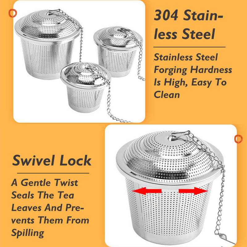 304Stainless Steel Tea Filter  - Loose Leaf Tea Infuser 评论和价格