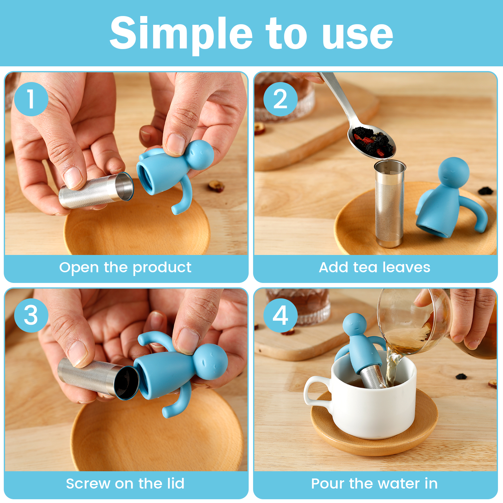 4Pcs Tea Infuser for Loose Tea - Loose Leaf Tea Infuser 评论和价格